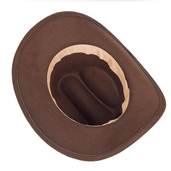 5447 Western Felt Cowboy Cowgirl Hat- Wide Brim Panama Jazz Fedora Hat